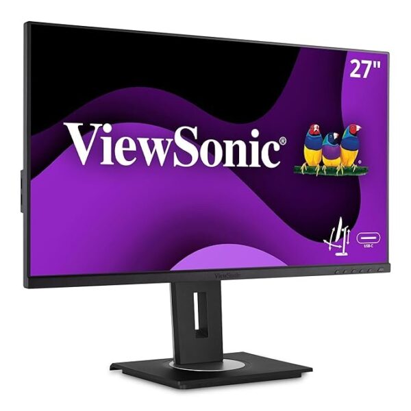 ViewSonic ( From USA) - VG2755 68.58Cm (27")FHD IPS Professional Monitor with USB Type-C OneCable Solution 60W Charge back| Height adjustment, Tilt, Pivot, Swivel | HDMI,DP| USB-C| 102%sRGB