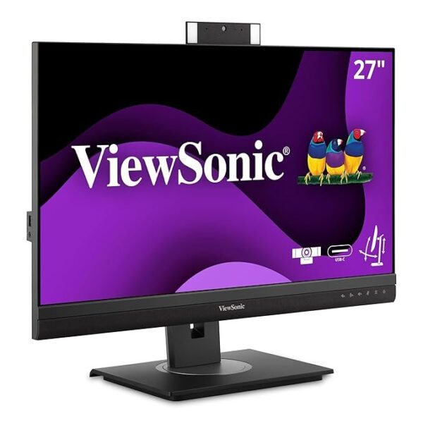 ViewSonic (from USA) - VG27576V-2K 68.58 Cm (27") Monitor | Webcam 5MPcamera | LED Light | AI Enabled Two-Way Noise-Reduction |Ergonomics| 10W(5W*2) Speaker| Type- C with 90W Power,DP,HDMI