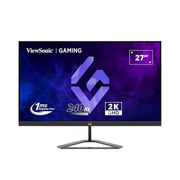 ViewSonic (USA Brand) (68.58 Cm) 27-inch 240Hz IPS QHD 2K 2560 x 1440p Gaming Monitor,1ms, HDR10, FreeSync, 137% sRGB, Tilt, Eye Care, 2 x HDMI