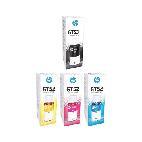HP Ink Bottle Black & Color (GT 53 Black GT 52 C/M/Y) Combo Set