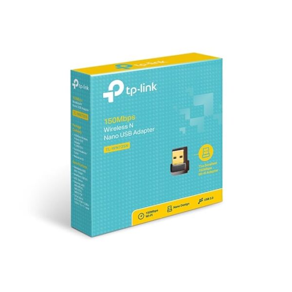TP-Link USB WiFi Adapter for PC(TL-WN725N), N150 Wireless Network Adapter for Desktop - Nano Size WiFi Dongle Compatible with Windows 11/10/7/8/8.1/XP/ Mac OS 10.9-10.15 Linux Kernel 2.6.18-4.4.3