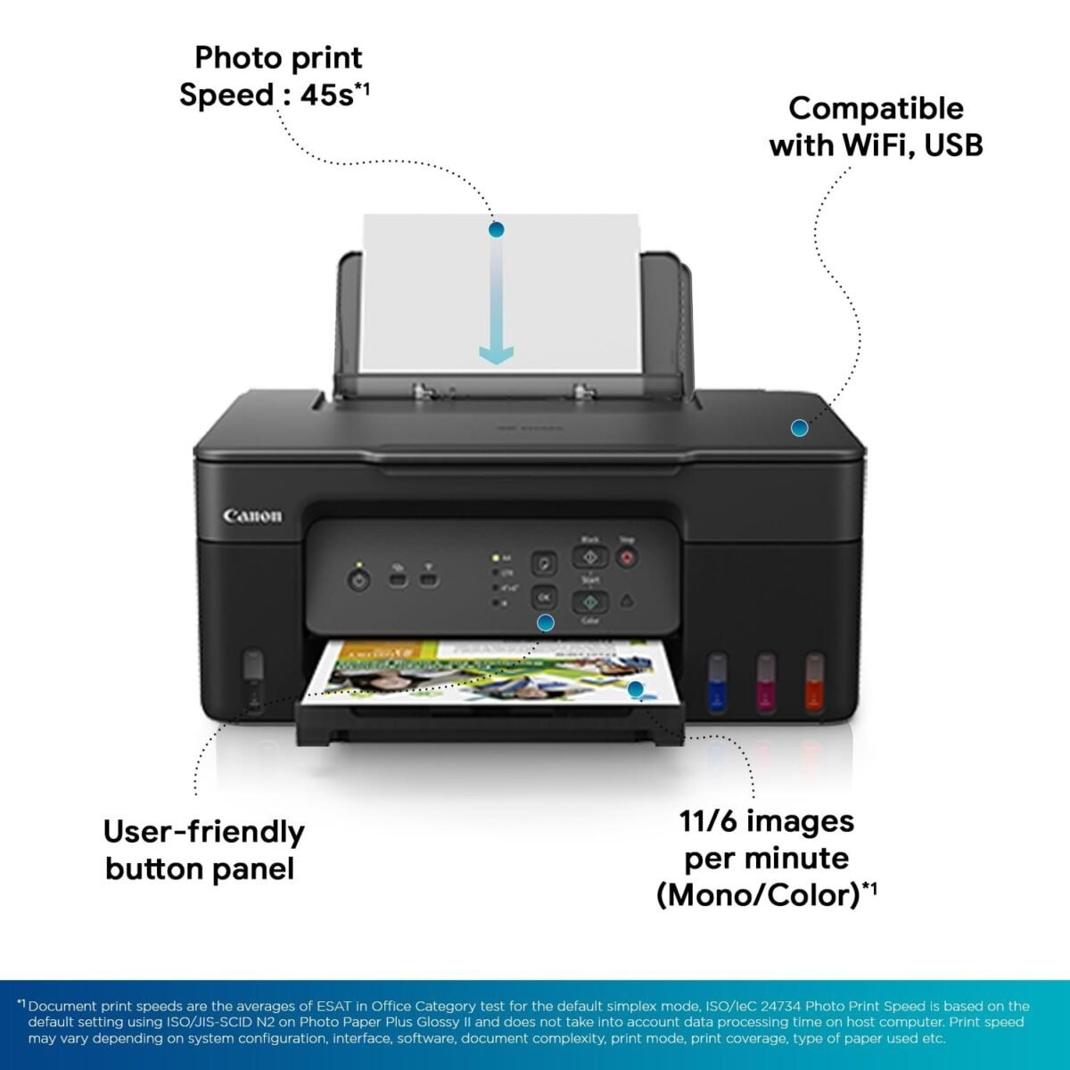 CANON PIXMA G3730 Wireless Multifunction Refillable Ink Tank Printer - Image 4