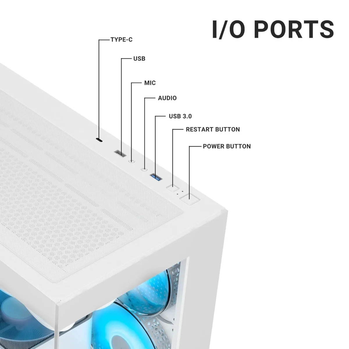ANT ESPORT X7 7 ARGB FAN GAMING CABINET - Image 8