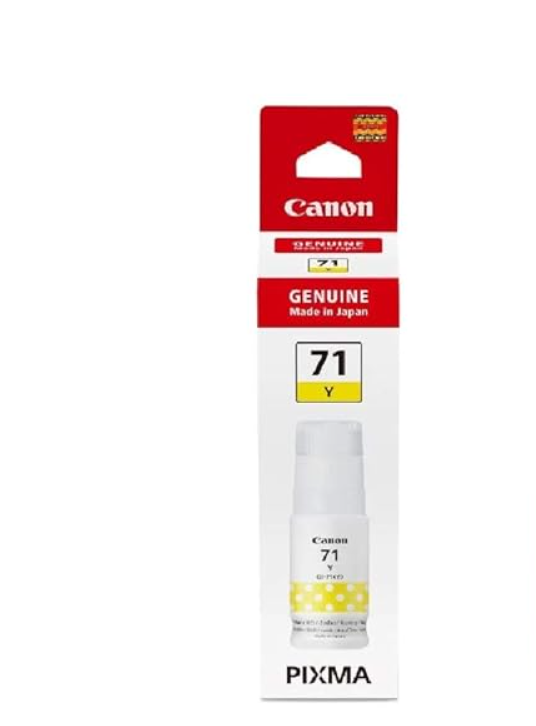 Canon 71 Yellow Ink Bottle Pixma G1020 G2020 G2021 G2060 G3020 G3021 G3060 with ITGLOBAL 3in1 Multi-Function Mobile Phone Stand, Stylus, Pen (Very Colors) Gi-71 Gi 71 Gi71