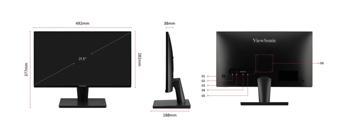 Viewsonic VA2215-H 22” Full HD Monitor - Image 3