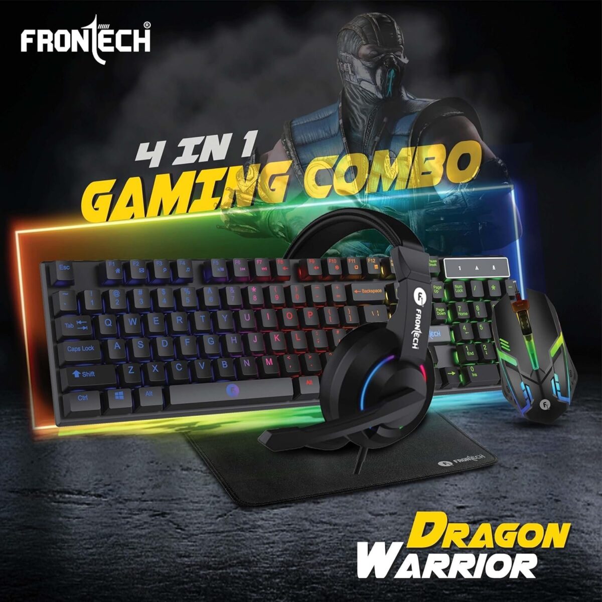 FRONTECH Dragon Warrior 4 in 1 Gaming Combo - Image 2