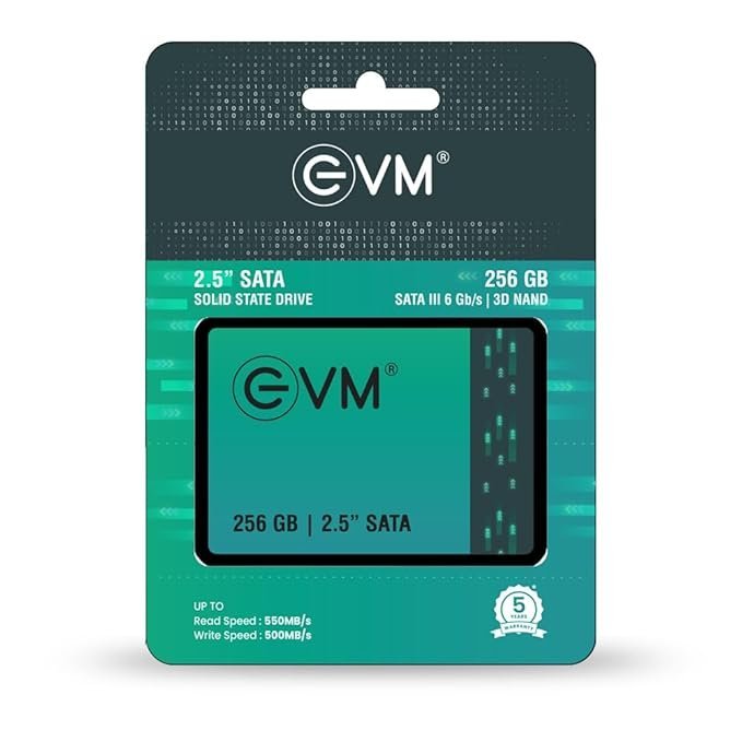 s2.jpg EVM 256GB 2.5-Inch SATA Internal SSD - 550MB/s Read & 500MB/s Write - 5-Year Warranty (EVM25/256GB) - Image 1