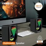 FRONTECH 2.0 USB Powered Multimedia Speakers with RGB Lights (SPK-0005, Black) - Image 2