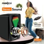 FRONTECH 2.0 USB Powered Multimedia Speakers with RGB Lights (SPK-0005, Black) - Image 3