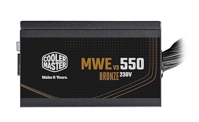 1 COOLER MASTER MWE 550 V3 550W 80 Plus Bronze Non Modular ATX 3.1 Power Supply - Image 1