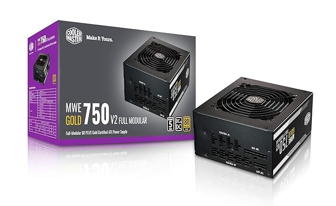15 Cooler Master MWE 750 Gold V2 Power Supply - Fully Modular | 80 Plus Gold Certified | 120mm HDB Fan | DC-to-DC Circuit Design | 2 EPS Connectors | 750 Watt - Image 1