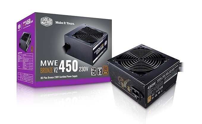 17 COOLER MASTER MWE 450 V2 80 Plus Bronze Non Modular ATX 2.0 Power Supply - Image 1