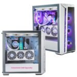 Cooler Master MB520 Mesh Computer Case - White | 3 x 120mm ARGB Fans Pre-Installed | Type C Connector in Front | Top Removable | 360mm Radiator Support | High Airflow Case | PWM & ARGB Hub Included. - Image 2