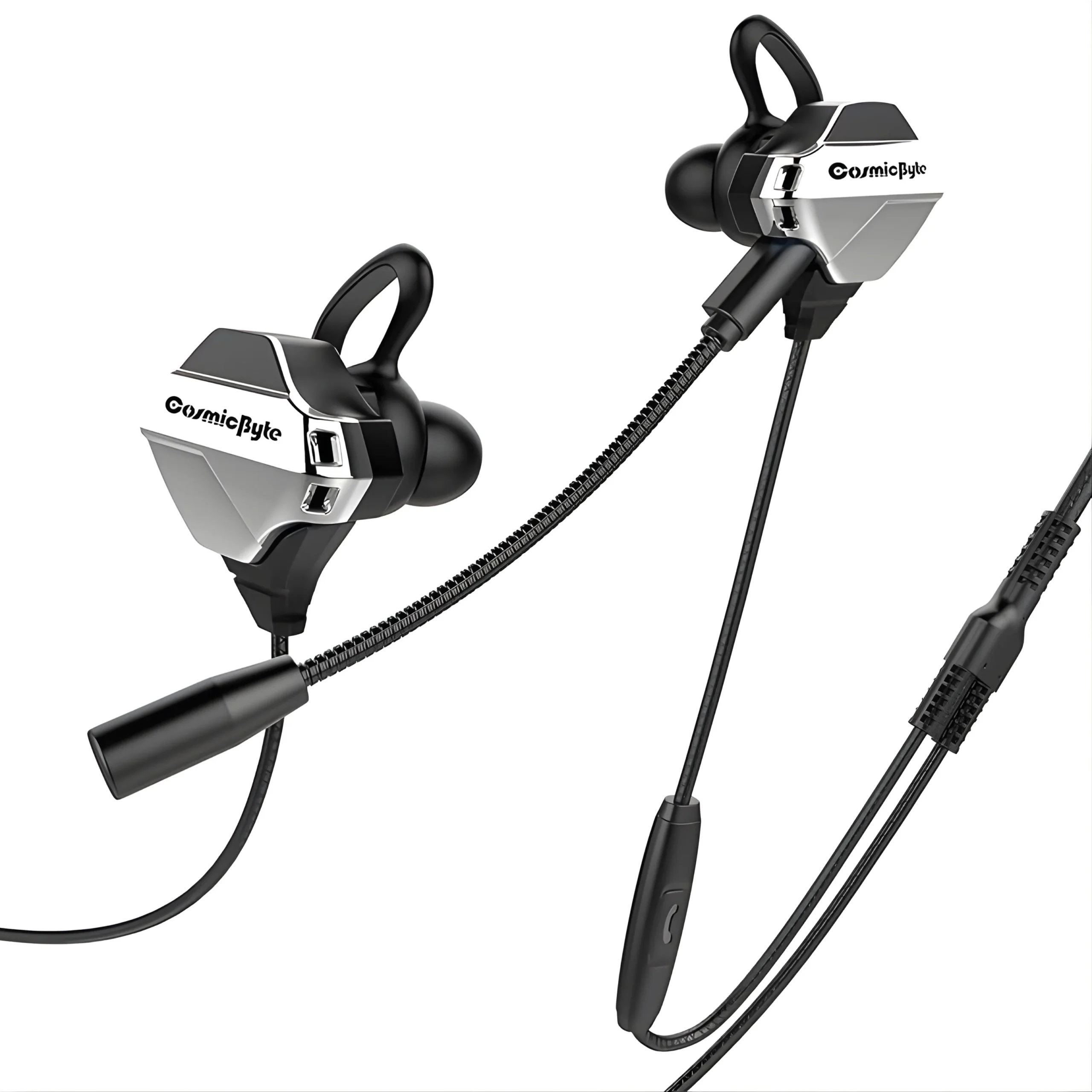 Cosmic Byte CB-EP-04 Earphone with Detachable Microphone for PC Cosmic Byte CB-EP-04 Earphone with Detachable Microphone for PC,PS4,Mobiles,Tablets (Splitter & Pouch included) - Image 1