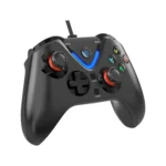 Cosmic Byte Ares Wired Controller for PC,rubberised texture,700 mah battery,Vibration feature (Blac/White Colour)