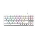 Cosmic Byte 'Firefly' WHITE GK37 per key RGB Ten-Keyless Mechanical Keyboard, (Red Switch)(Upgraded with Swappable switches)