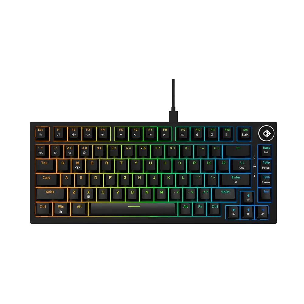 SSK Product Images (27) Cosmic Byte Phantom TKL GK43 Gasket Mechanical Wired Swappable Keyboard with PreLubed Switches (Black) - Image 1