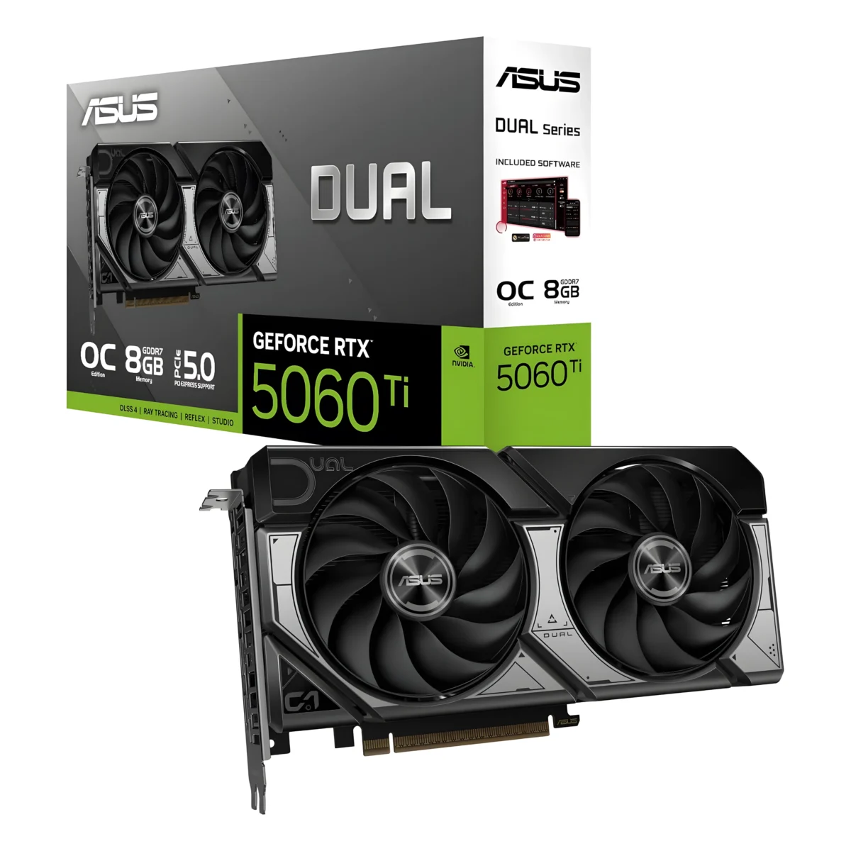 ASUS Dual NVIDIA GeForce RTX 5060 Ti 8GB GDDR7 OC Edition - Image 1