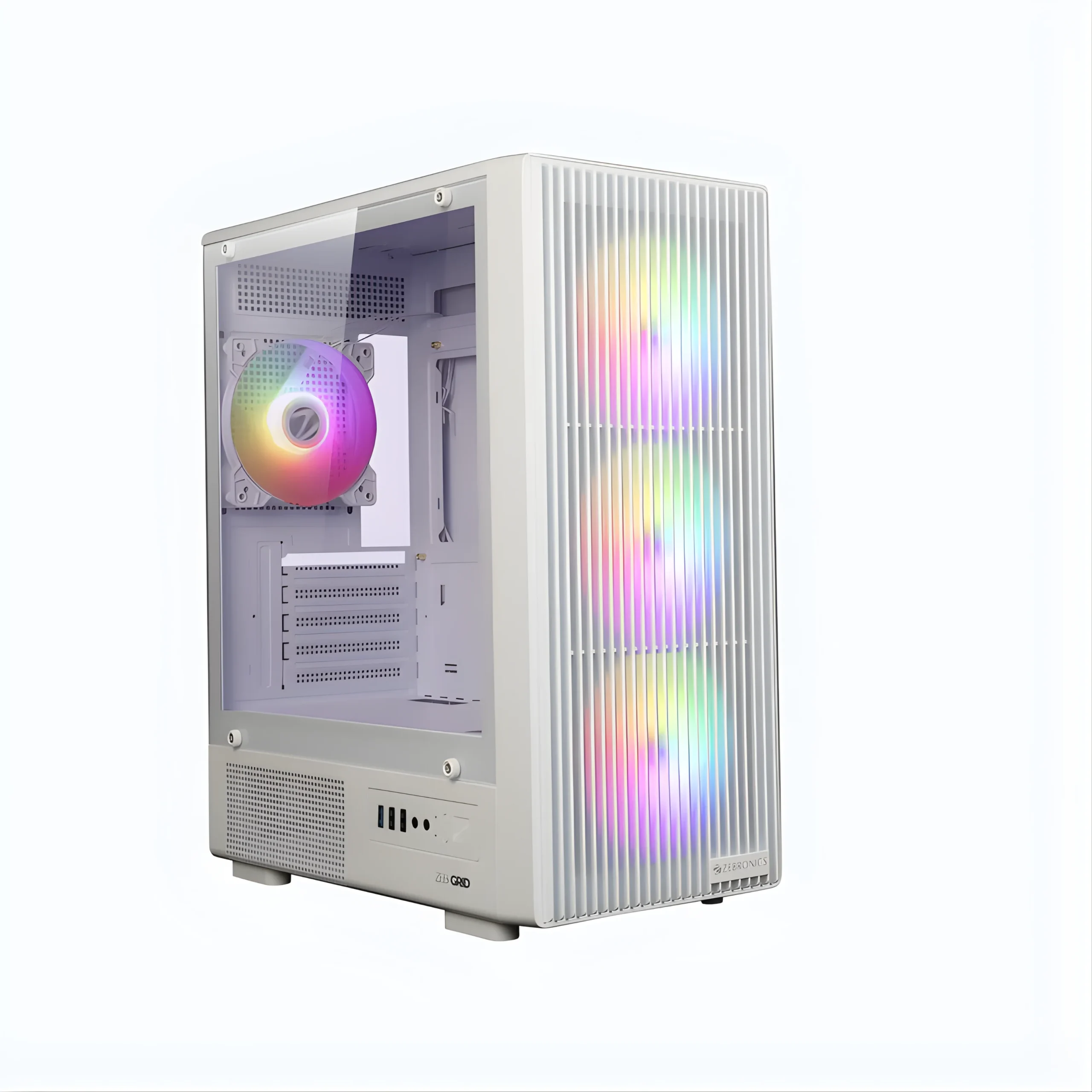 SSK SEO Images (10) ZEBRONICS GAMING CABINET GRID WHITE - Image 1