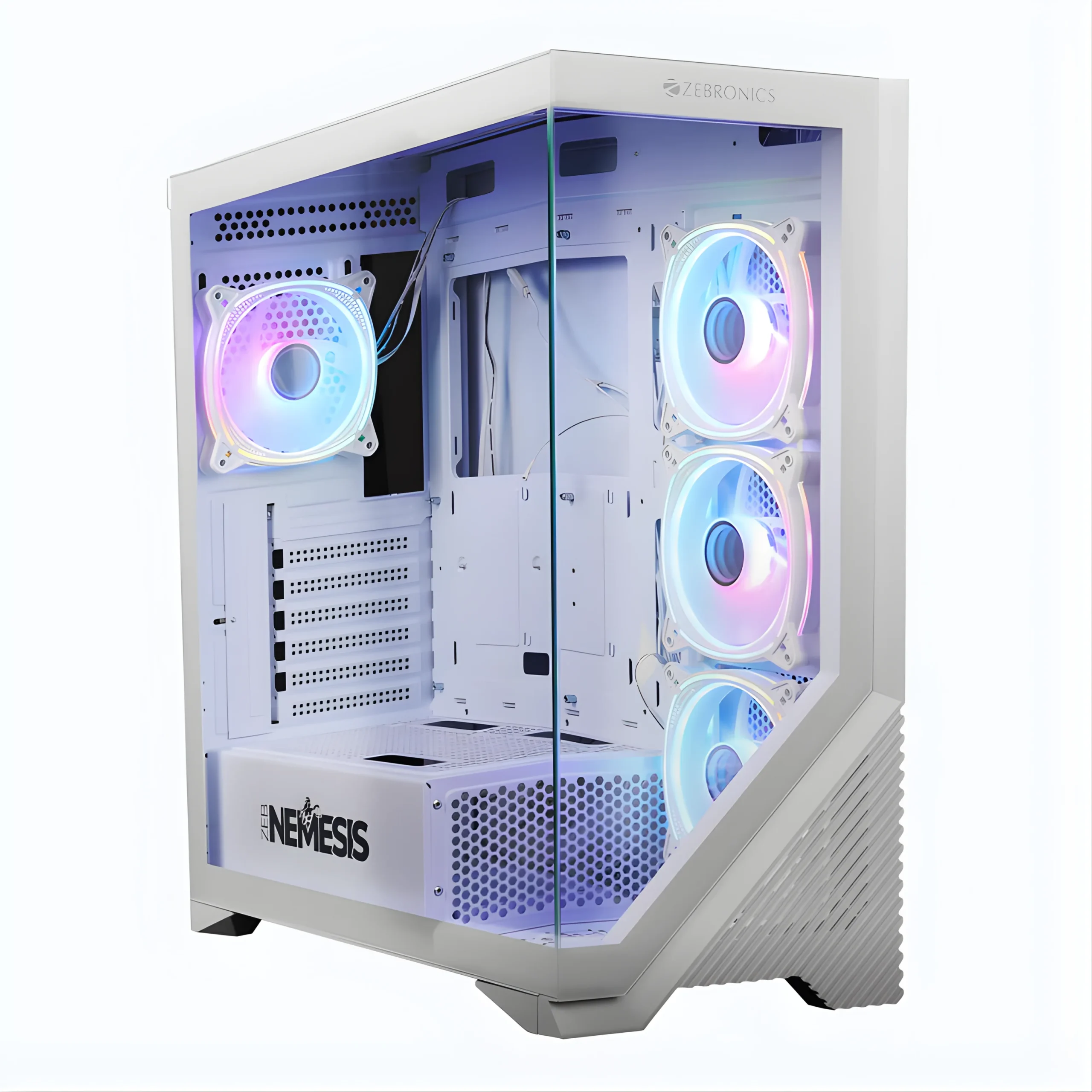 SSK SEO Images (23) ZEBRONICS GAMING CABINET NEMASIS WHITE - Image 1