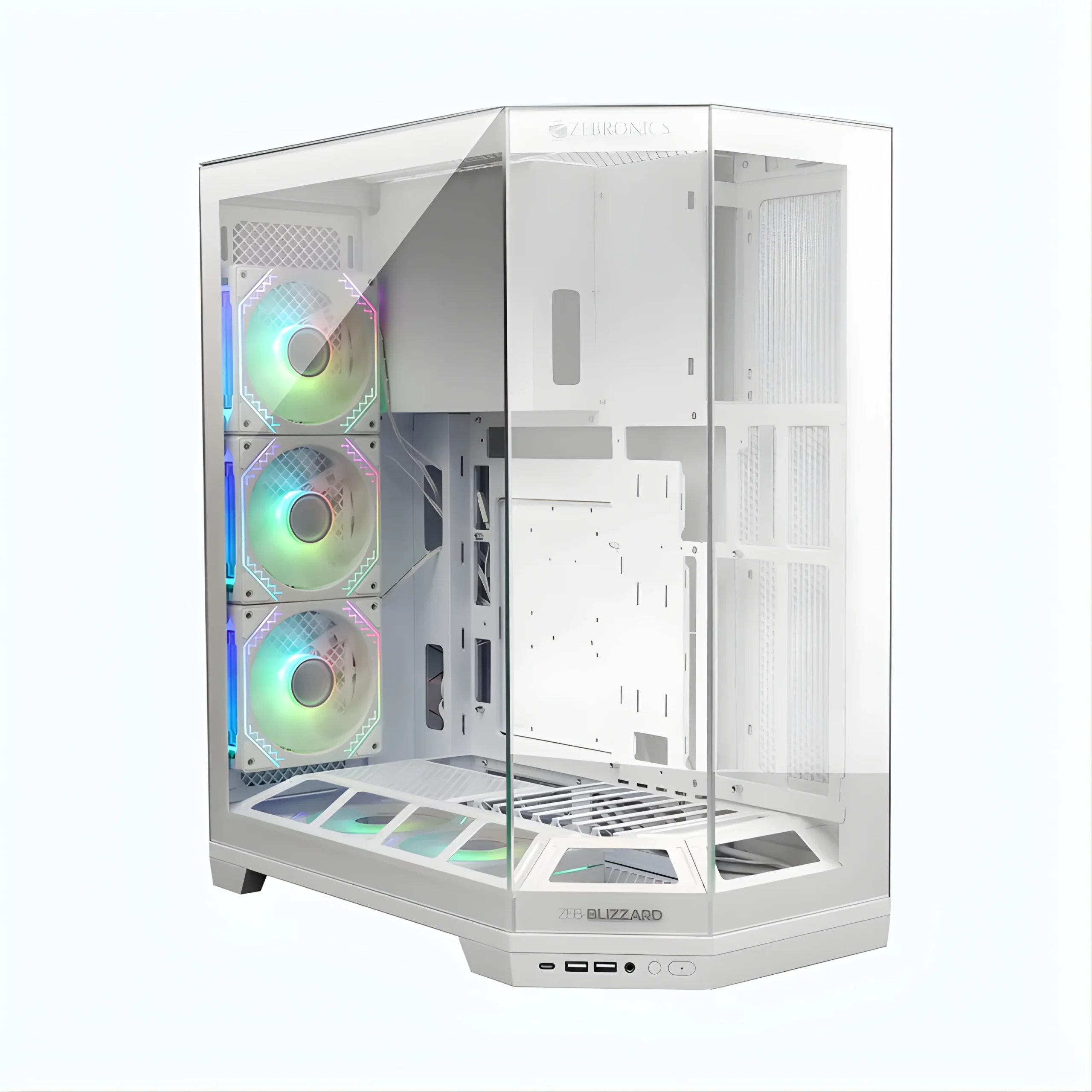 SSK SEO Images (7) ZEBRONICS GAMING CABINET BLIZZARD WHITE - Image 1