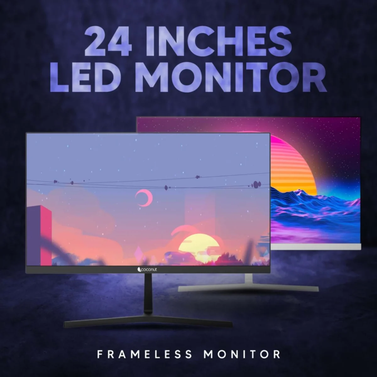 24HDA 24" LED Frameless Ultra slim HD Monitor, 75Hz Refresh Rate, 1080p - Image 2
