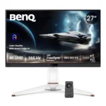 BenQ MOBIUZ EX271U 27” 4K UHD 165Hz Gaming Monitor, 1ms GtG, AMD FreesSync Premium, DP 1.4, HDMI 2.1, 65W USB-C, 95% P3, Height Adjust, eARC (7.1 Channel), KVM,AI Color Adjustment, Remote Controller