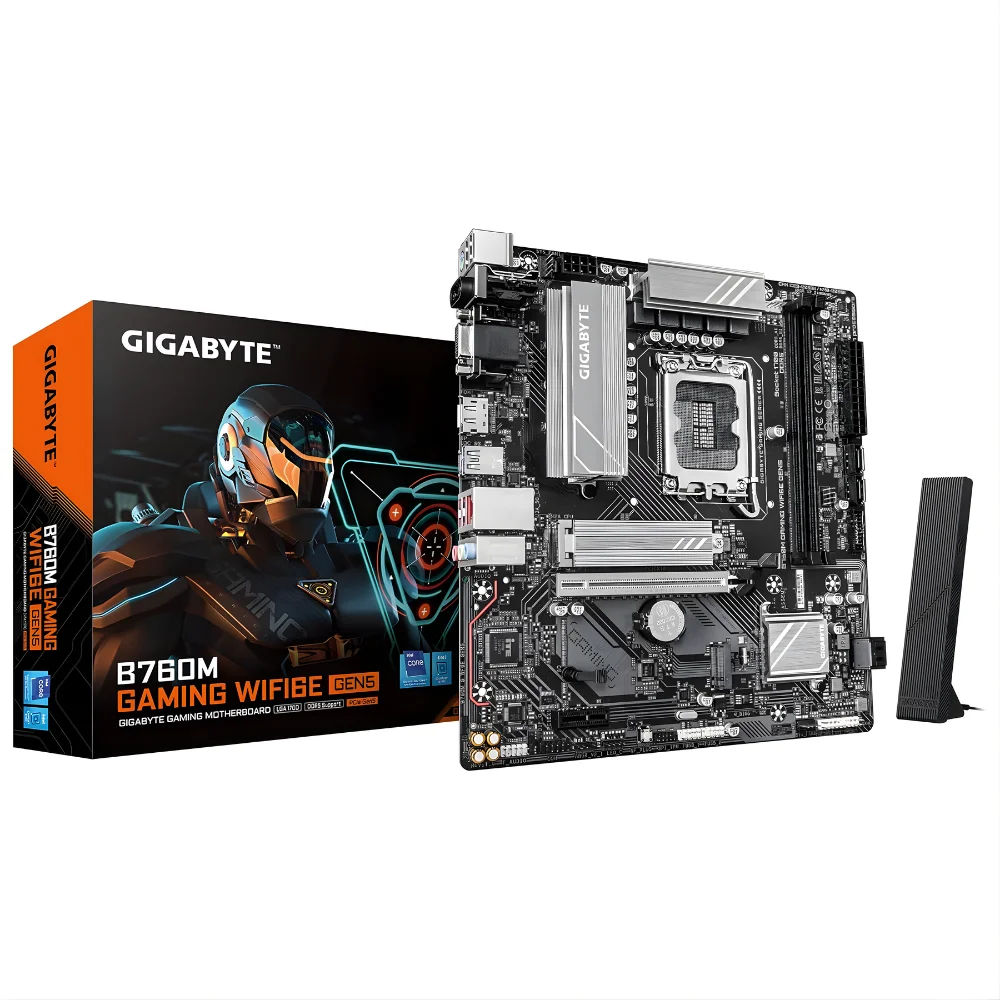 GIGABYTE B760M GAMING WIFI6 GEN5 DDR5 MOTHERBORD 1 GIGABYTE B760M GAMING WIFI6 GEN5 DDR5 MOTHERBORD - Image 1