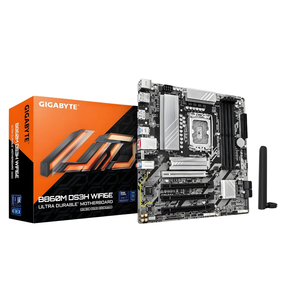 GIGABYTE B860MDS3H WIFI6E GEN5 MOTHERBORD GIGABYTE B860MDS3H WIFI6E GEN5 MOTHERBORD - Image 1