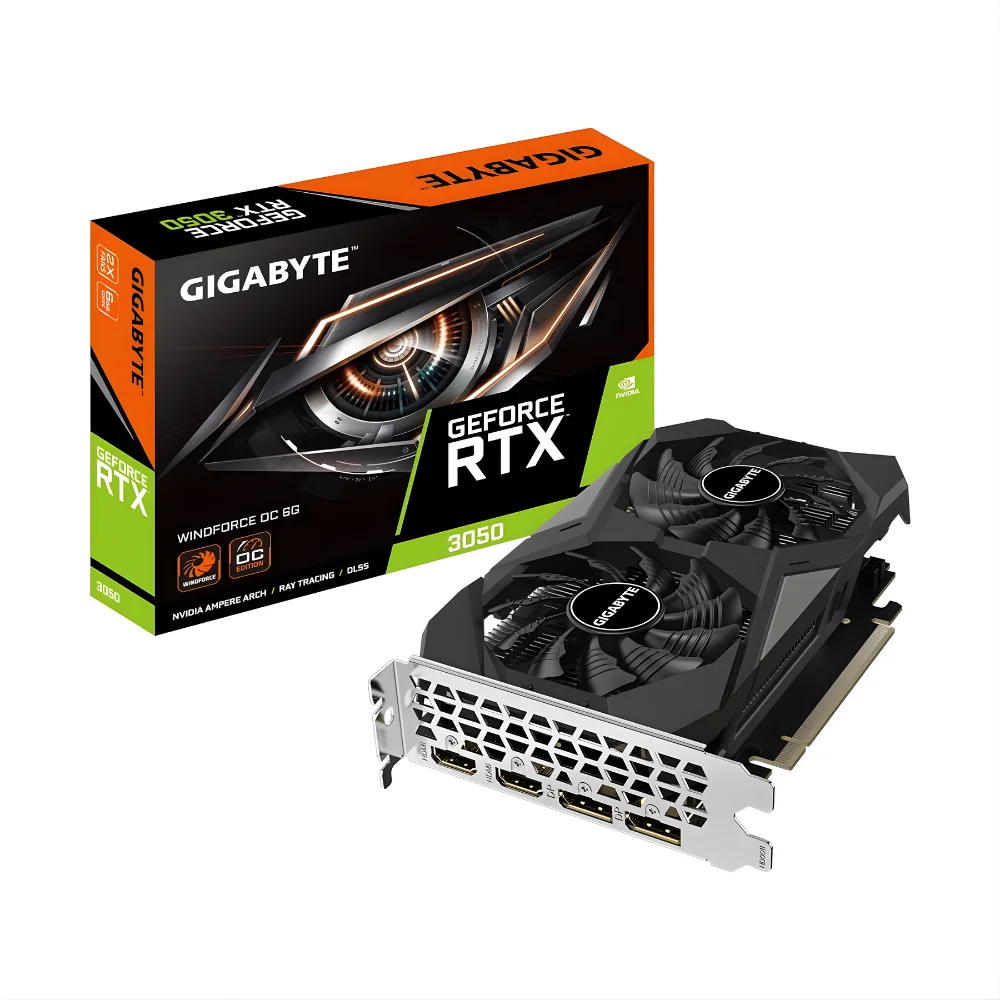 GIGABYTE RTX3050 6GB DDR6 WINDFORCE OC V2 GRAPHIC CARD GIGABYTE RTX3050 6GB DDR6 WINDFORCE OC V2 GRAPHIC CARD - Image 1