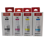 CANON 76 INK SET 4 COLOR (CYAN / MAGENTA / YELLOW BLACK)