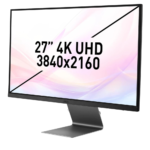 MSI Modern MD271UL, 27 Inch (68.58 cm), IPS Panel, 4K UHD 3840 x 2160, Silver, Eye-Friendly Screen, 99% DCI-P3/139% SRGB, 2X HDMI 2.0b, DP 1.2a, USB Type-C 65W PD Monitor - Image 2