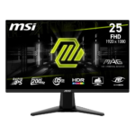 MSI MAG 255F E20 24.5-Inch FHD 1920x1080 Gaming Monitor, 200Hz, 0.5ms, HDR Ready, AMD FreeSync Premium, Eye Care, AI Vision, HDMI 2.0b, DP 1.2a, Frame-Less, Tilt Adjustable, Vesa Mount, Black